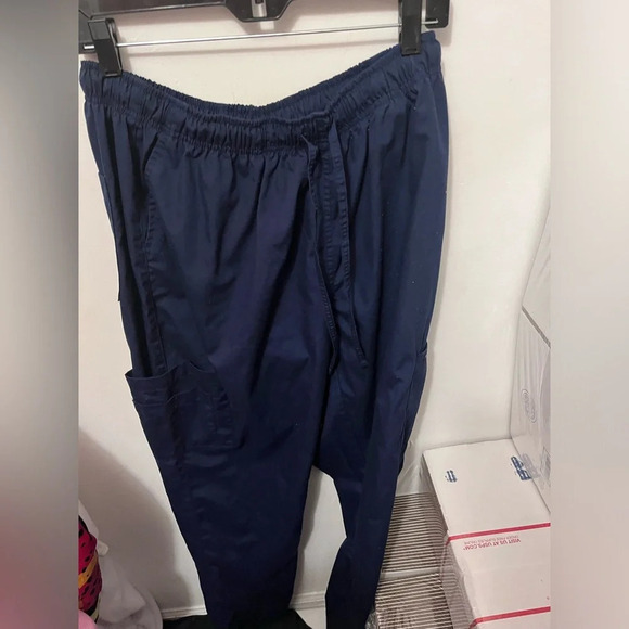Dark blue scrub bottoms - Picture 2 of 6